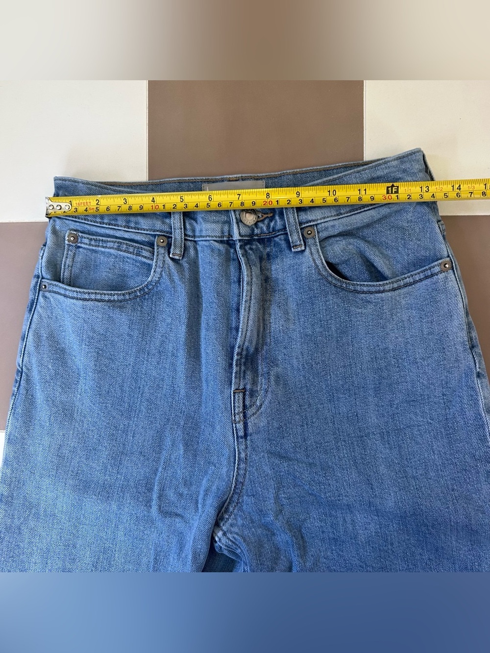 Everlane Way High Jean Light Wash Straight Leg Jeans 26 - Picture 6 of 8
